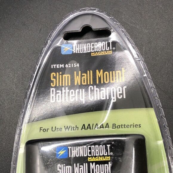 THUNDERBOLT Magnum Slim Wall Mount AA/AAA Battery Charger NEW —4 NiMH At 1 Time - Picture 8 of 11